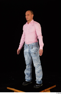 George Lee blue jeans pink shirt standing whole body 0002.jpg